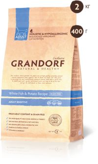  GRANDORF CAT ADULT SENSITIVE WHITE FISH & POTATO,        ,   ,     
