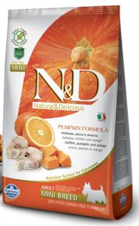   Farmina N&D Pumpkin Codfish & Orange Adult Mini,      -   