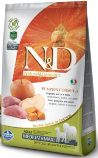   Farmina N&D Pumpkin Boar & Apple Adult Medium & Maxi,        -   