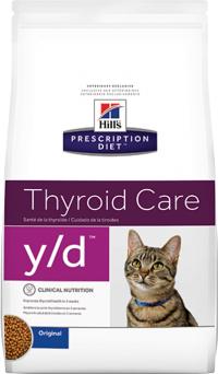 Сухой корм Hills Thyroid Care y/d, ветеринарная диета для восстановления физиологической функции щитовидной железы у кошек