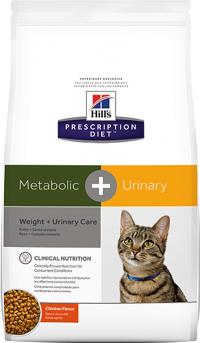 Сухой корм Hills Metabolic + Urinary Feline, ветеринарная диета для кошек для снижения веса, растворения струвитов и уменьшения вероятности рецидива струвитного уролитиаза