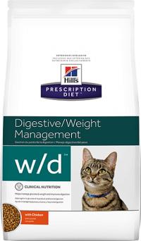 Сухой корм Hills Digestive/Weight/Management w/d, ветеринарная диета для борьбы с лишним весом и поддержки правильной работы желудочно-кишечного тракта