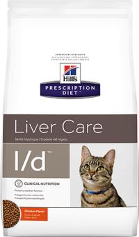 Сухой корм Hills Liver Care l/d, ветеринарная диета для поддержания здоровья кошек с заболеваниями печени
