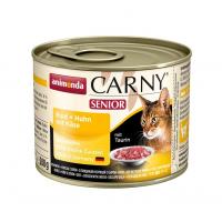 Влажный корм для кошек Carny Adult senior 7+ говядина, курица, сыр