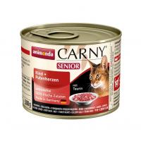 Влажный корм для кошек Carny Adult senior 7+ говядина, сердце индейки
