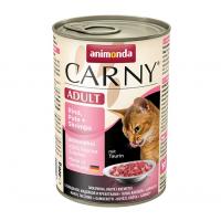 Влажный корм для кошек Carny Adult говядина, индейка, креветка - купить в Тамбове