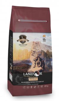 Сухой корм Landor INDOOR CAT, для кошек, живущих в помещении утка с рисом