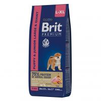 Корм Brit premium для щенков крупных пород 4-24 мес., Junior L