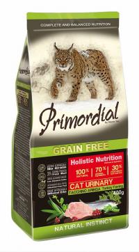 Сухой корм Primordial Grain Free Cat Urinary Turkey Farring, при МКБ для кошек с индейкой и сельдью