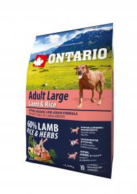 Сухой корм Ontario Adult Large Lamb, Turkey & Rice, для собак крупных пород с ягненком, индейкой и рисом