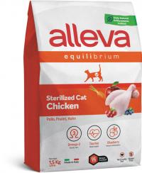 Сухой корм Alleva Equilibrium Sterilized Chicken, для взрослых стерилизованных кошек и кастрированных котов с курицей