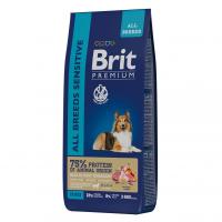 Сухой корм Brit Premium Dog Sensitive с ягненком и индейкой для взрослых собак всех пород