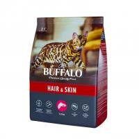 Сухой корм MR. BUFFALO HAIR & SKIN, для взрослых кошек и котов с чувствительной кожей с лососем
