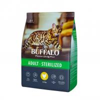 Сухой корм MR. BUFFALO STERILIZED, для стерилизованных кошек и кастрированных котов с курицей