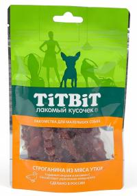 Строганина из мяса утки 50 гр Лакомства Титбит для собак