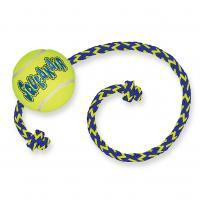 Игрушка KONG для собак Air "Теннисный мяч"средний, с канатом