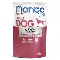 Влажный корм Monge Dog Grill Pouch Adult All Breeds Rich in Beff для собак говядина 100г