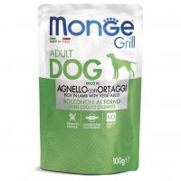 Влажный корм Monge Dog Grill Pouch Adult All Breeds Rich in Lamb with Vegetables для собак ягненок с овощами 100г