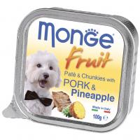 Влажный корм Monge Dog Fruit Adult All Breeds Pork&Pineapple, консервы для собак свинина с ананасом 100г
