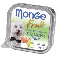 Влажный корм Monge Dog Fruit Adult All Breeds Salmon&Pear, консервы для собак лосось с грушей 100г