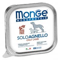 Влажный корм Monge Dog Monoprotein Solo Adult All Breeds Only Lamb, консервы для собак паштет из ягненка 150г