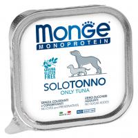 Влажный корм Monge Dog Monoprotein Solo Adult All Breeds Only Tuna, консервы для собак паштет из тунца 150г