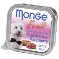 Влажный корм Monge Dog Fruit Adult All Breeds Chicken with Raspberry, консервы для собак курица с малиной 100г