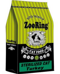 Сухой корм ZOORING STERILIZED CAT TURKEY ИНДЕЙКА, для стерилизованных кошек и кастрированных котов всех пород