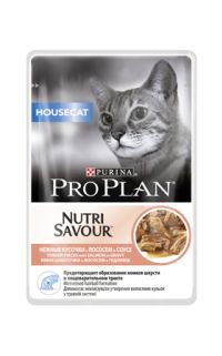 PRO PLAN® NUTRISAVOUR® Housecat кусочки гриль в соусе, с лососем (24 шт)