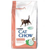 Корм Cat Chow, Adult Sensitive, для кошек с чувствительным пищеварением с лососем и рисом
