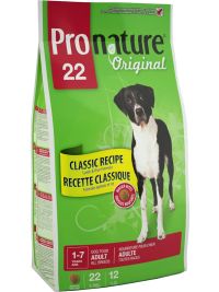 Корм Pronature Original 22 для собак ягненок/Рис (крупная гранула)