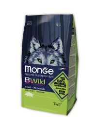 Корм Monge BWild Dog Adult Wild Boar, с мясом дикого кабана для взрослых собак всех пород