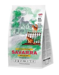 Корм Savarra Hairball Control Duck & Rice, Гипоаллергенный корм для взрослых кошек, препятствующий образованию комочков шерсти в желудке (утка/рис) - купить в Тамбове