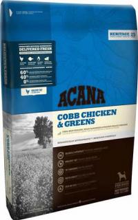 Корм Acana Heritage Cobb Chicken & Greens, для взрослых собак (цыпленок с зеленью)