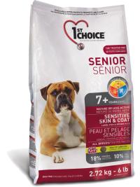 Корм 1st Choice Senior Sensetive Skin and Coat, для пожилых собак с чувствительной кожей и для шерсти