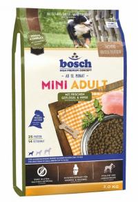 Корм Bosch Mini Adult Geflugel and Hirse, для собак мелких пород, Птица и Просо