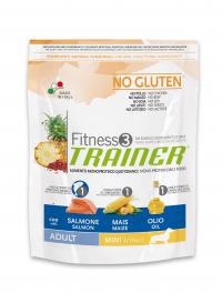 Корм Trainer Fitness3 No Gluten Mini Adult Salmon and Maize, для взрослых собак мелких пород с лососем и кукурузой