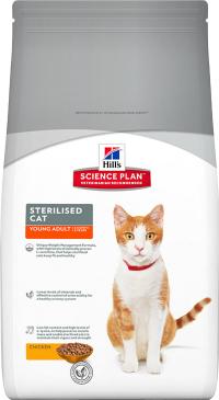 Сухой корм Hills Science Plan Sterilised Cat, корм для молодых стерилизованных кошек с курицей от 6 месяцев до 6 лет