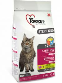 Корм 1st Choice Sterelized adult cats, для кастрированных котов и стерилизованных кошек, курица с бататом