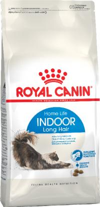 Корм Royal Canin Indoor Long Hair, для домашних длинношерстных кошек