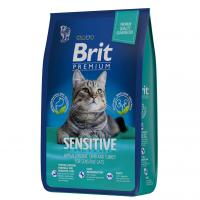 Корм Brit Premium Cat Sensitive, для кошек с  чувствительным пищеварением с ягненком и рисом - купить в Тамбове