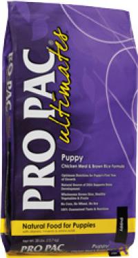 Сухой корм Pro Pac Ultimates Natural Puppy Chicken Meal & Brown Rice Formula для щенков мелких и средних пород курица и коричневый рис