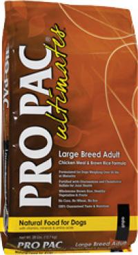 Сухой корм Pro Pac Ultimates Natural Large Breed Adult Chicken Meal & Brown Rice Formula, для собак крупных пород, с курицей  бурым рисом