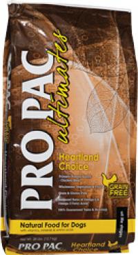 Сухой корм Pro Pac Ultimates Natural Grain-Free Heartland Choice, беззерновой сухой корм для собак всех пород (курица, овощи и фрукты)