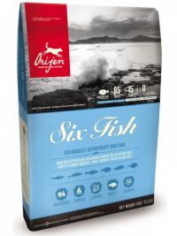 Сухой  беззерновой корм Orijen Six Fish, 6 видов рыб для собак всех пород и возрастов