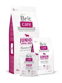 Корм Brit Care для щенков крупных пород с ягненком и рисом, Junior Large Breed Lamb & Rice