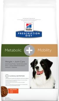 Сухой корм Hills Metabolic + Mobility Canine, ветеринарная диета для снижения избыточного веса и поддержания метаболизма в суставах в случаях остеоартритов у взрослых собак